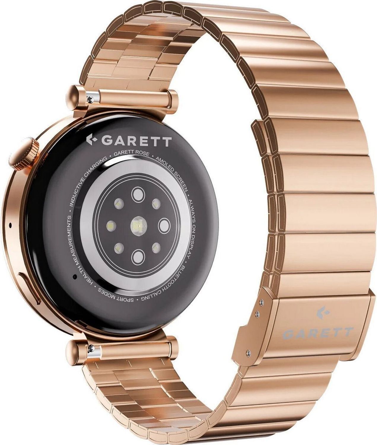 Smartwatch damski Garett Rose Różowe Złoto Stalowy (3).jpg